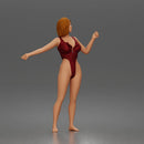 Confident Woman Posing Gracefully in Elegant One-Piece Bodysuit Outfit
