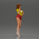 Confident and Stylish Woman in Chic Summer Outfit Posing Playfully - Only-Games