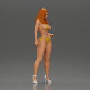 Sexy girl in bikini and heels posing on the beach - Only-Games