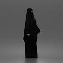 Modest Woman Full Coverage Niqab Abaya Khimar Islamic Clothing Outfit