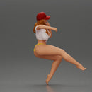 Sexy girl in cap thinking and playfully posing - Only-Games