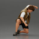 Man Confronting Opponent in Intense Struggle on the Street, Preparing for Victory - Only-Games