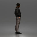 Casual Man Standing Confidently Wearing Jacket Pants Shoes And Beanie