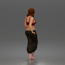 Woman Streetwear Outfit Crop Bralette Low Rise Baggy Pants Chain Belt Boots