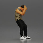 Man in Casual Outfit Defending Against Attack in Intense Fight - Only-Games