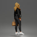 Trendy City Girl Carrying Handbag While Rocking Casual Winter Look