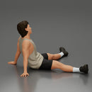 Casual Pose Relaxed Man Sitting with Comfortable Clothing and Footwear - Only-Games