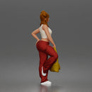 Casual Chic Crop Top And Wide Leg Pants Set With Shoulder Bag