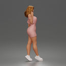 Standing In Cold Shoulder Mini Dress With Platform Sneakers