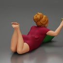 Relaxed Woman Lying on Pillow Taking a Selfie with Phone - Only-Games