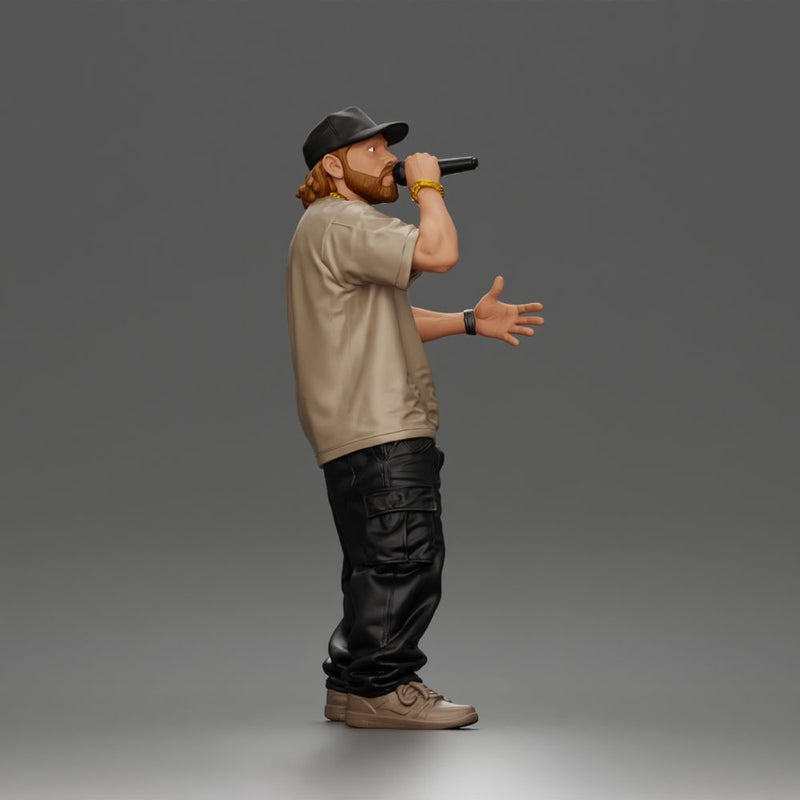 Rapper with microphone