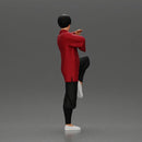 Martial Artist in Action Pose Wearing Traditional Kung Fu Outfit - Only-Games