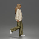 Relaxed Hand In Pocket Walker in Hoodie Pants and Sneakers
