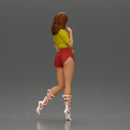 Confident and Stylish Woman in Chic Summer Outfit Posing Playfully - Only-Games