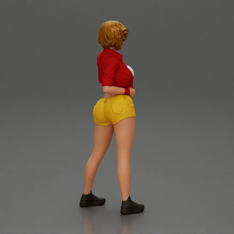 Woman Posing Boldly in Vibrant Summer Streetwear Style - Only-Games
