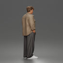 Relaxed Hands In Pockets Poser in Jacket Shirt Pants Sneakers