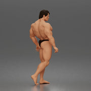 The muscular Arnold walks forward confidently showcasing his sculpted physique - Only-Games
