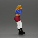 Troubled Woman in Stylish Outfit Holding Head in Deep Thought - Only-Games