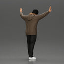 Man wearing hoodie and beanie raises hands looking happy in relaxed stance - Only-Games