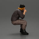 Gangster sitting in thought dressed casually with a beanie and jacket - Only-Games