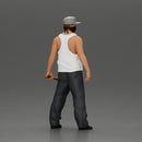 Gangster Man in streetwear posing with a bat and face mask - Only-Games