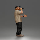 Rapper with microphone