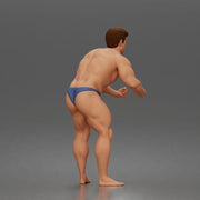 Bodybuilder flexes muscles posing trunks onstage powerhouse - Only-Games