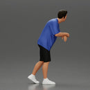 Stylish man leans casually with cool energy in relaxed summer outfit stance - Only-Games