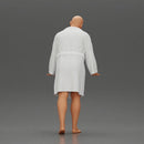 Man in White Robe Posing with Bare Feet and Open Hands - Only-Games