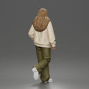 Relaxed Hand In Pocket Walker in Hoodie Pants and Sneakers