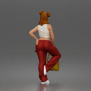 Casual Chic Crop Top And Wide Leg Pants Set With Shoulder Bag
