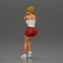 Girl casually checking her phone while striking a relaxed pose - Only-Games