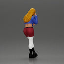 Troubled Woman in Stylish Outfit Holding Head in Deep Thought - Only-Games