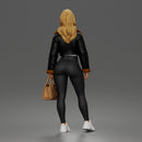 Trendy City Girl Carrying Handbag While Rocking Casual Winter Look