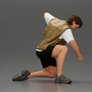 Man Confronting Opponent in Intense Struggle on the Street, Preparing for Victory - Only-Games