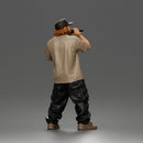 Rapper with microphone