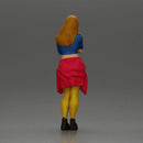 Casual yet confident woman in vibrant colors, striking a thoughtful pose - Only-Games