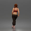 Woman Streetwear Outfit Crop Bralette Low Rise Baggy Pants Chain Belt Boots