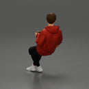 Casually sitting, holding a cup, enjoying a peaceful moment - Only-Games