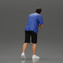 Stylish man leans casually with cool energy in relaxed summer outfit stance - Only-Games