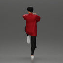 Martial Artist in Action Pose Wearing Traditional Kung Fu Outfit - Only-Games