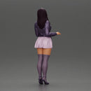 Beautiful girl standing in jacket and dress waiting for someone for a date - Only-Games