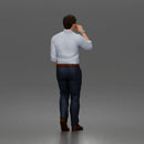 man smoking wearing sunglasses collared shirt trousers leather shoes