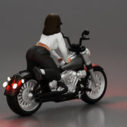 Woman in White Sweater and Black Pants Riding Motorcycle - Only-Games