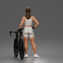 Confident Cyclist Standing with bicycle