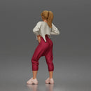 Woman Posing Casual Streetwear Outfit Cropped Sweatshirt Drop Crotch Jogger Pants Chunky Sneakers