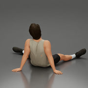 Casual Pose Relaxed Man Sitting with Comfortable Clothing and Footwear - Only-Games