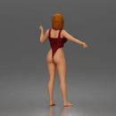 Confident Woman Posing Gracefully in Elegant One-Piece Bodysuit Outfit