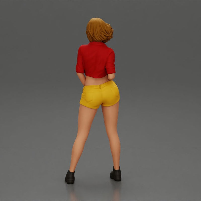 Woman Posing Boldly in Vibrant Summer Streetwear Style - Only-Games