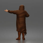 Desert Wanderer Guide Character in Hooded Robe and Masked Outfit - Only-Games